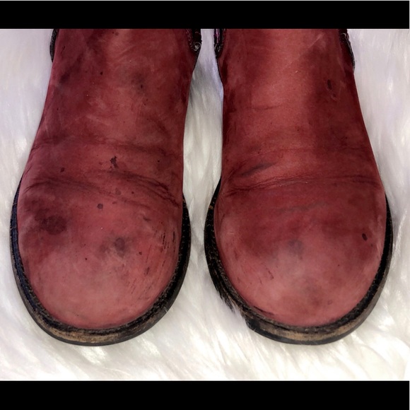 STEVE MADDEN Burgundy Suede Ankle Bootie - Picture 4 of 7